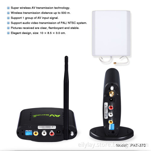 500 Meters Long Range 2.4GHz AV Transmitter Receiver Wireless AV Sender for Digital TV Set Top Box